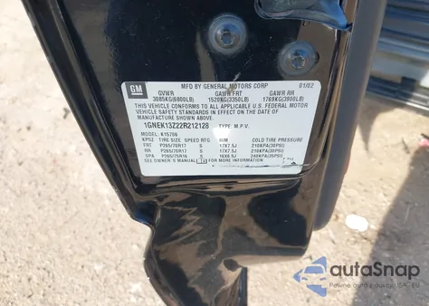 2002 Chevrolet Tahoe Z71 z USA, uszkodzony, nr VIN 1GNEK13Z22R212128